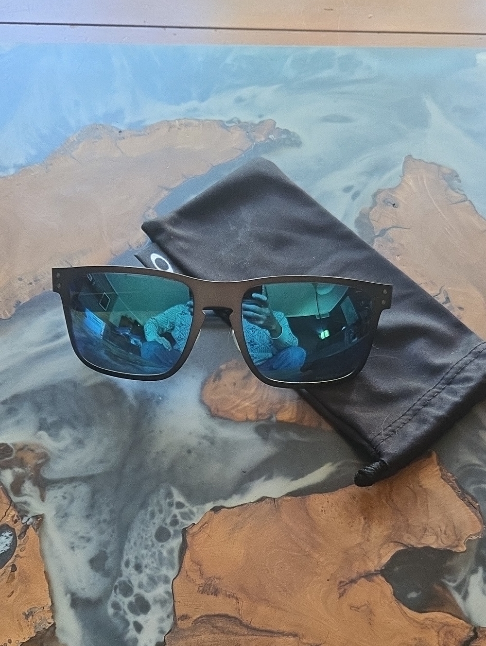 Oakley Holbrook Metal Matte Frame Sunglasses with Prizm Polarized Lenses